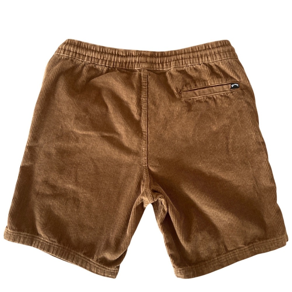 Billabong Mens Corduroy Mike Drawstring Shorts Brown Elastic Waist  Large - Picture 2 of 11